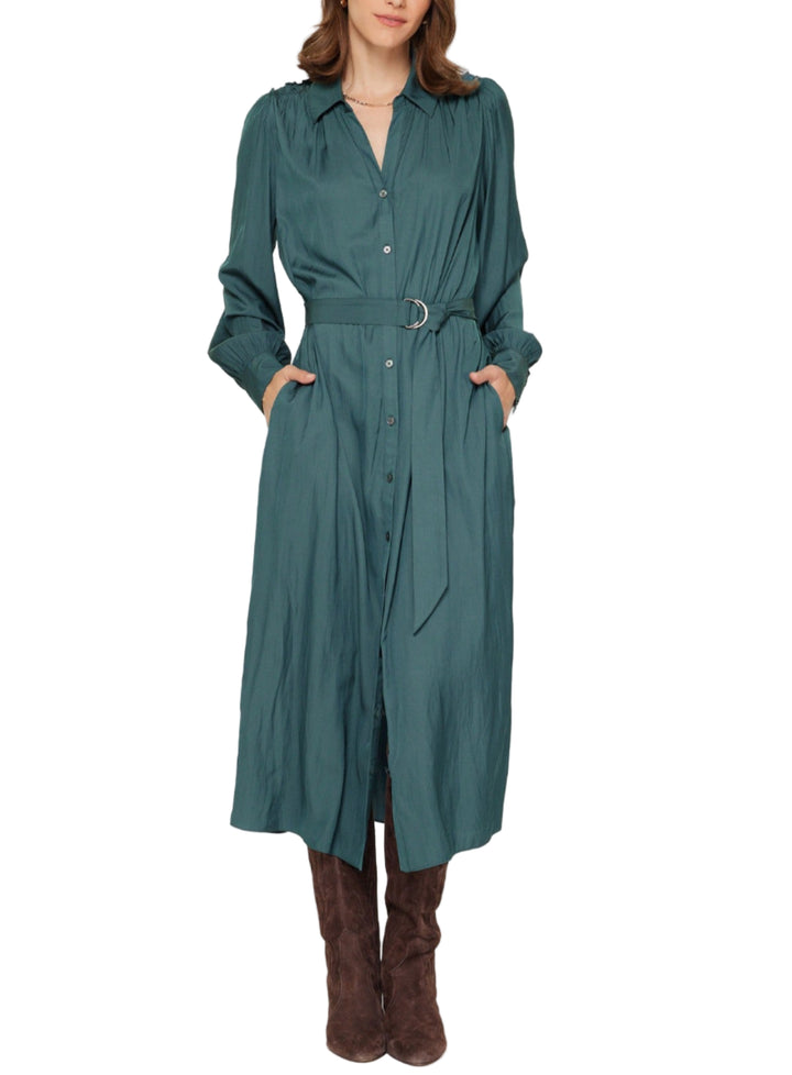 Button Down Midi Shirt Dress