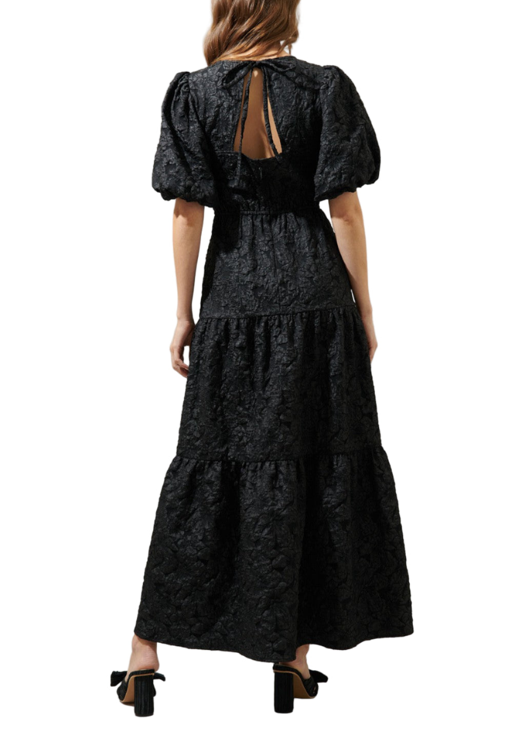 Arielle Jacquard Maxi Tiered Dress