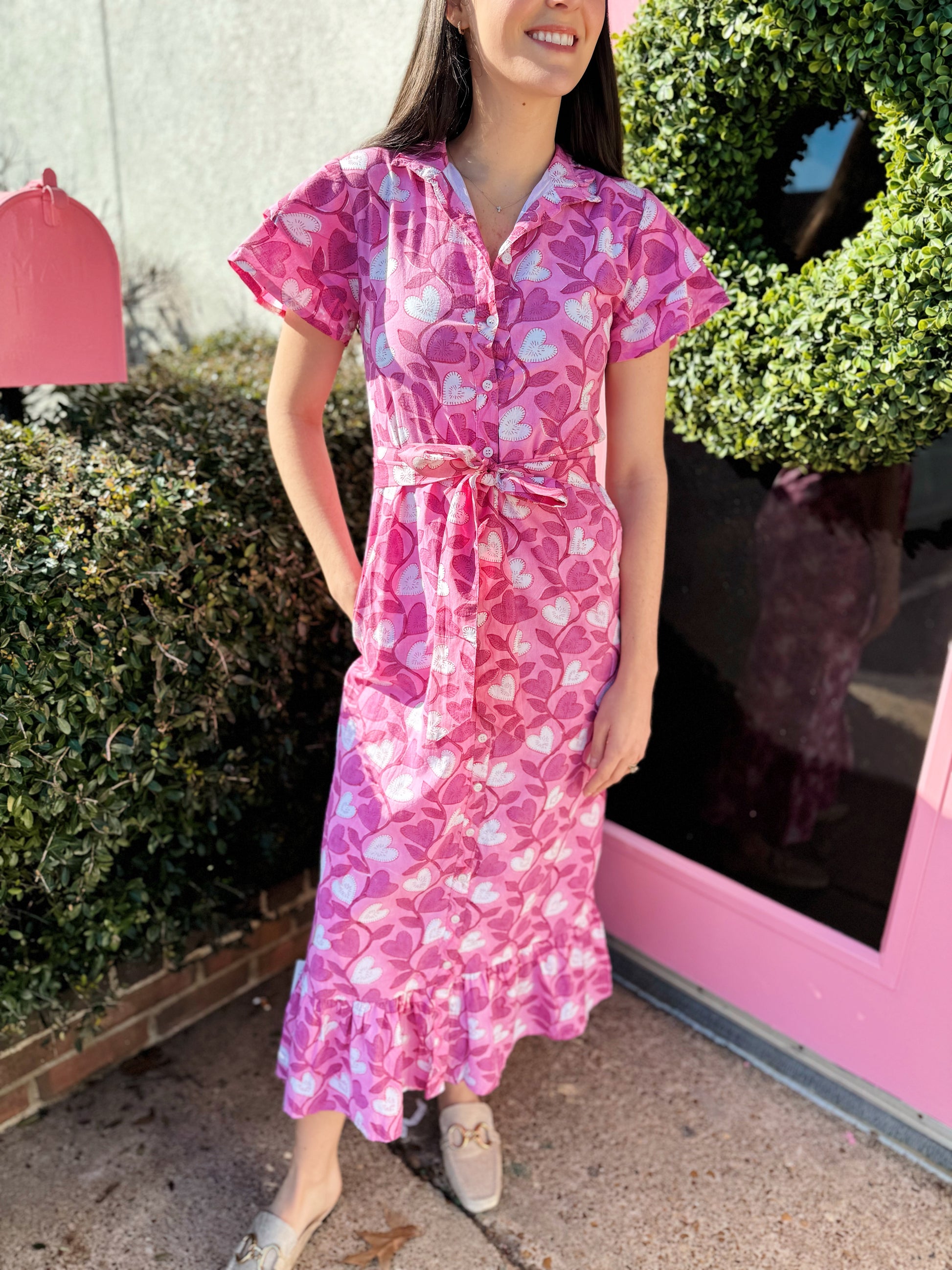 Wild Dunes Dress in Pink Berry by Victoria Dunn