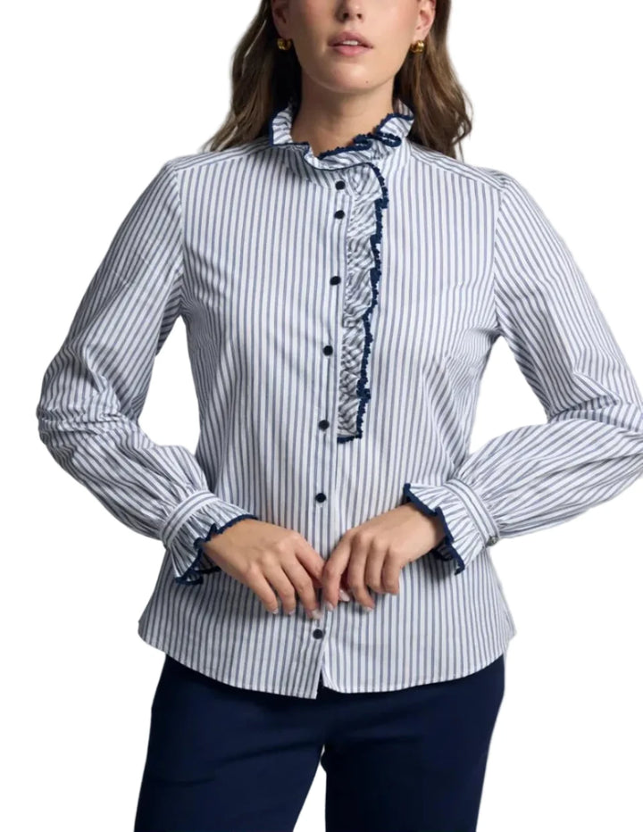 Atina Navy Blue Stripe Shirt by Tinta &amp; Bariloche