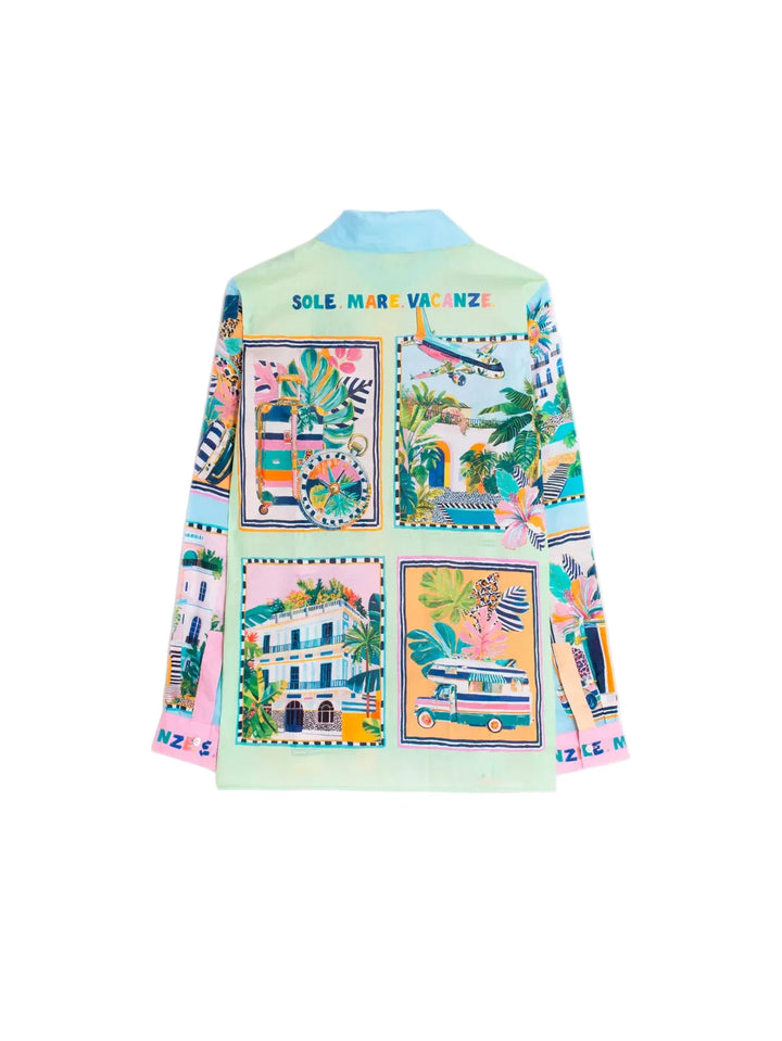 Travel Scene Print Shirt by Vilagallo
