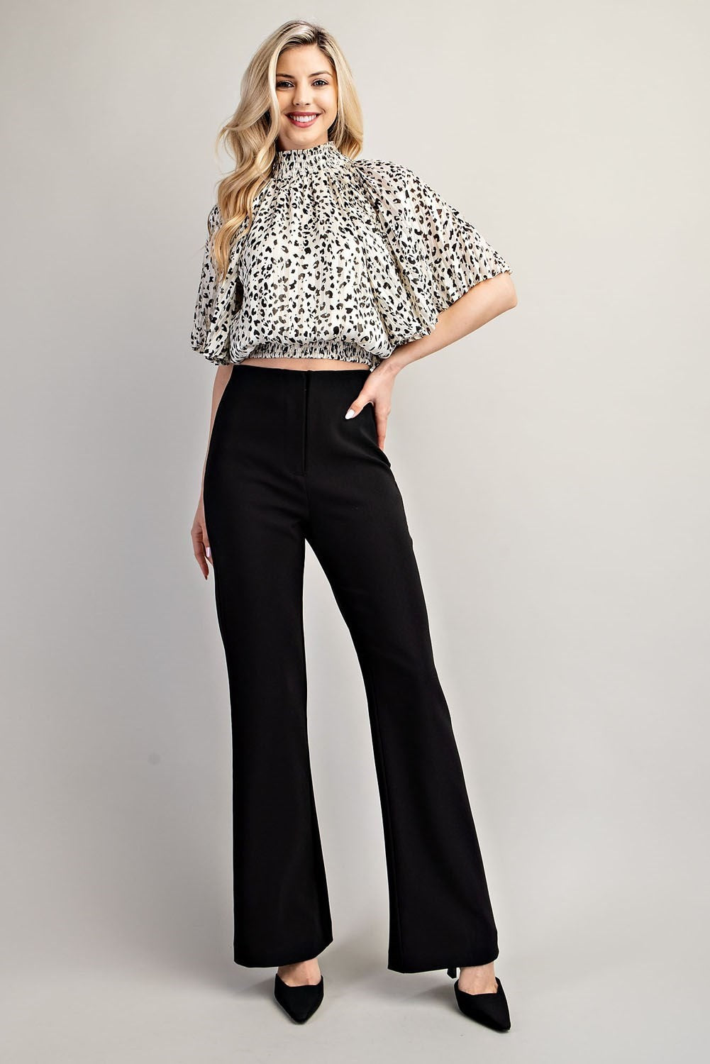 Flared High Waisted Pants