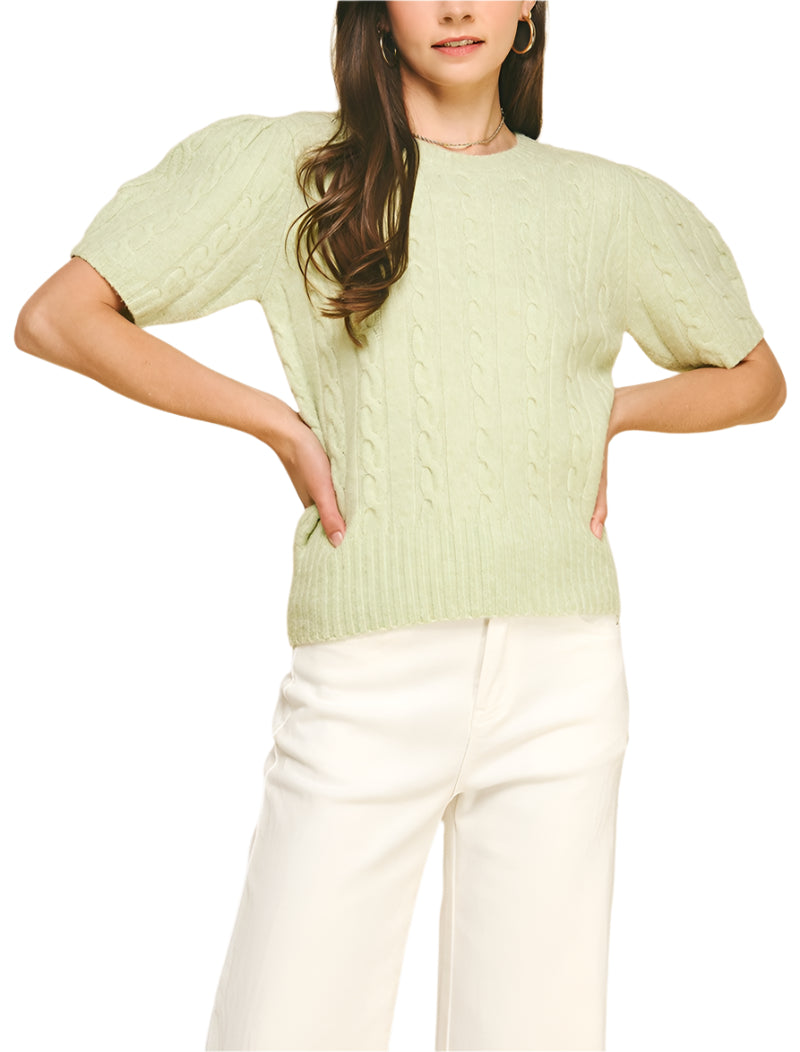 Cable Knit Sweater Top