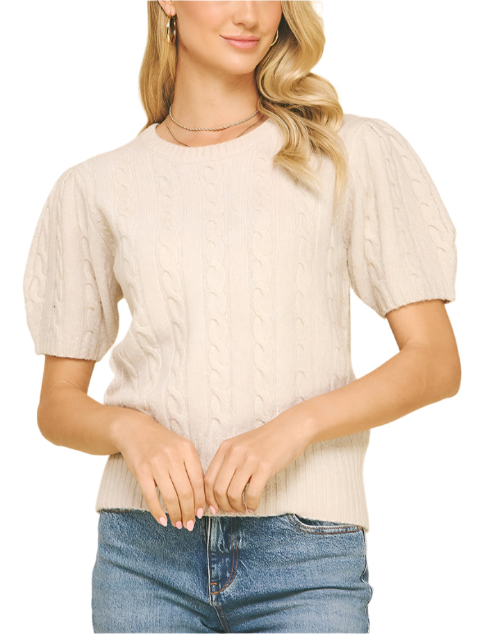 Cable Knit Sweater Top