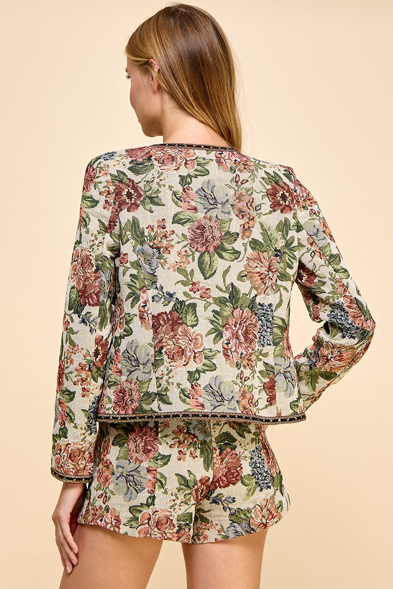 Faith Floral Fabric Jacket