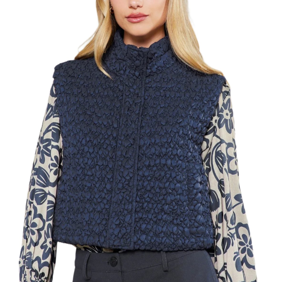 Catie Cropped Quilted Vest