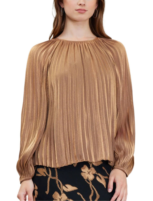 LONG-SLEEVE ROUND NECK TOP WITH ALL-OVER PLEATED DETAIL
Fabric Contents
100% POLYESTER