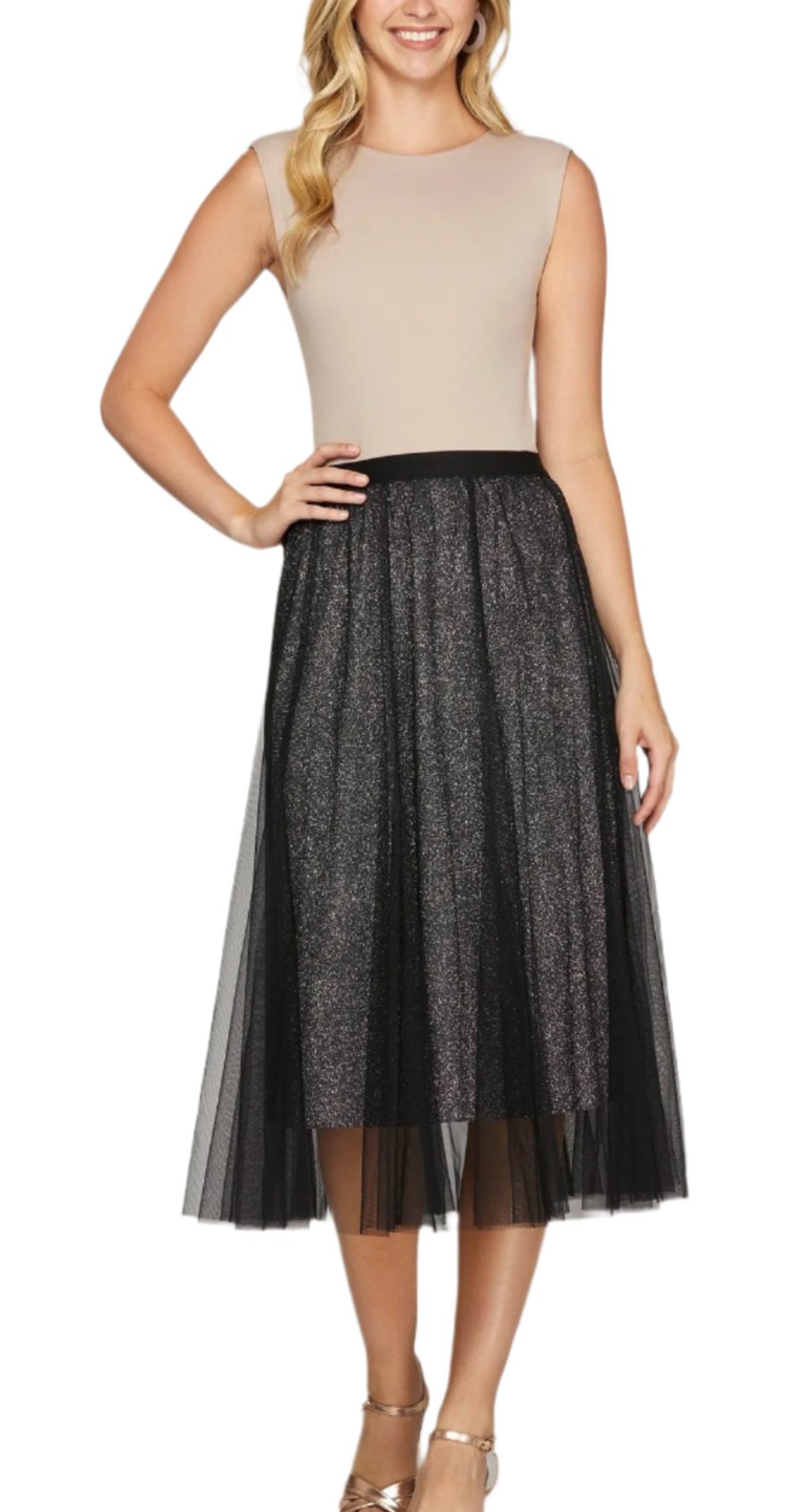 OMBRE GLITTER MESH MIDI SKIRT
MODEL IS 5'10" AND MODEL IS WEARING SIZE SMALL

S:100%POLYESTER L:100%POLYESTER