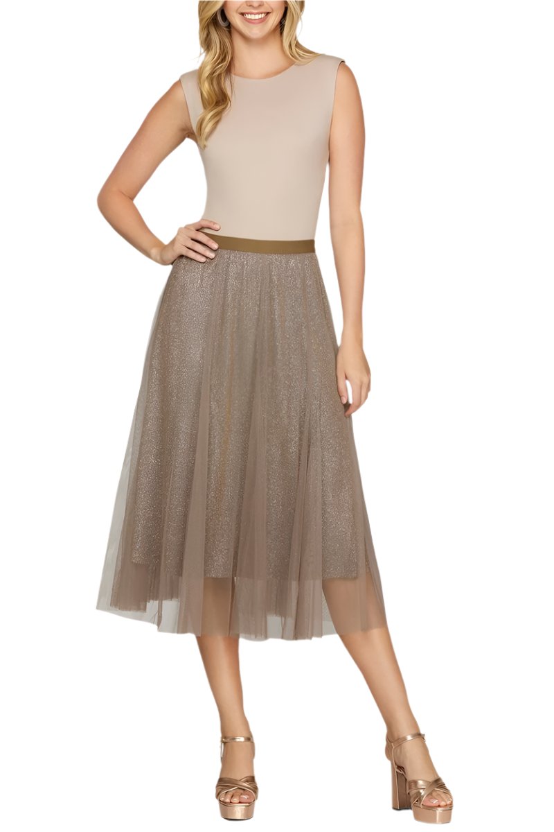 OMBRE GLITTER MESH MIDI SKIRT
MODEL IS 5'10" AND MODEL IS WEARING SIZE SMALL

S:100%POLYESTER L:100%POLYESTER