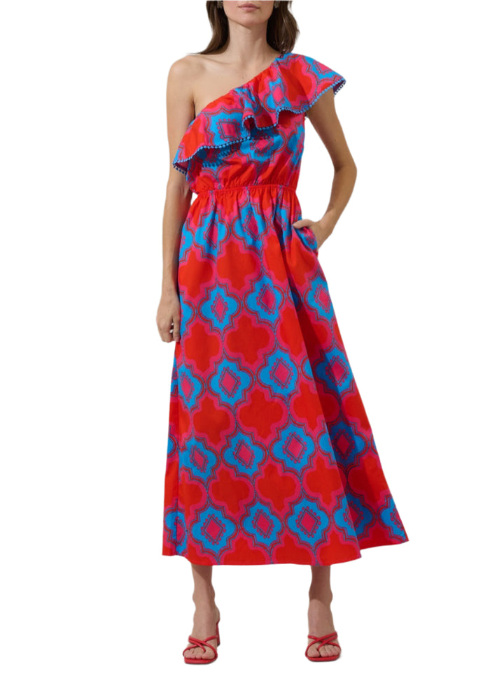 Devany One Shoulder Midi Dress