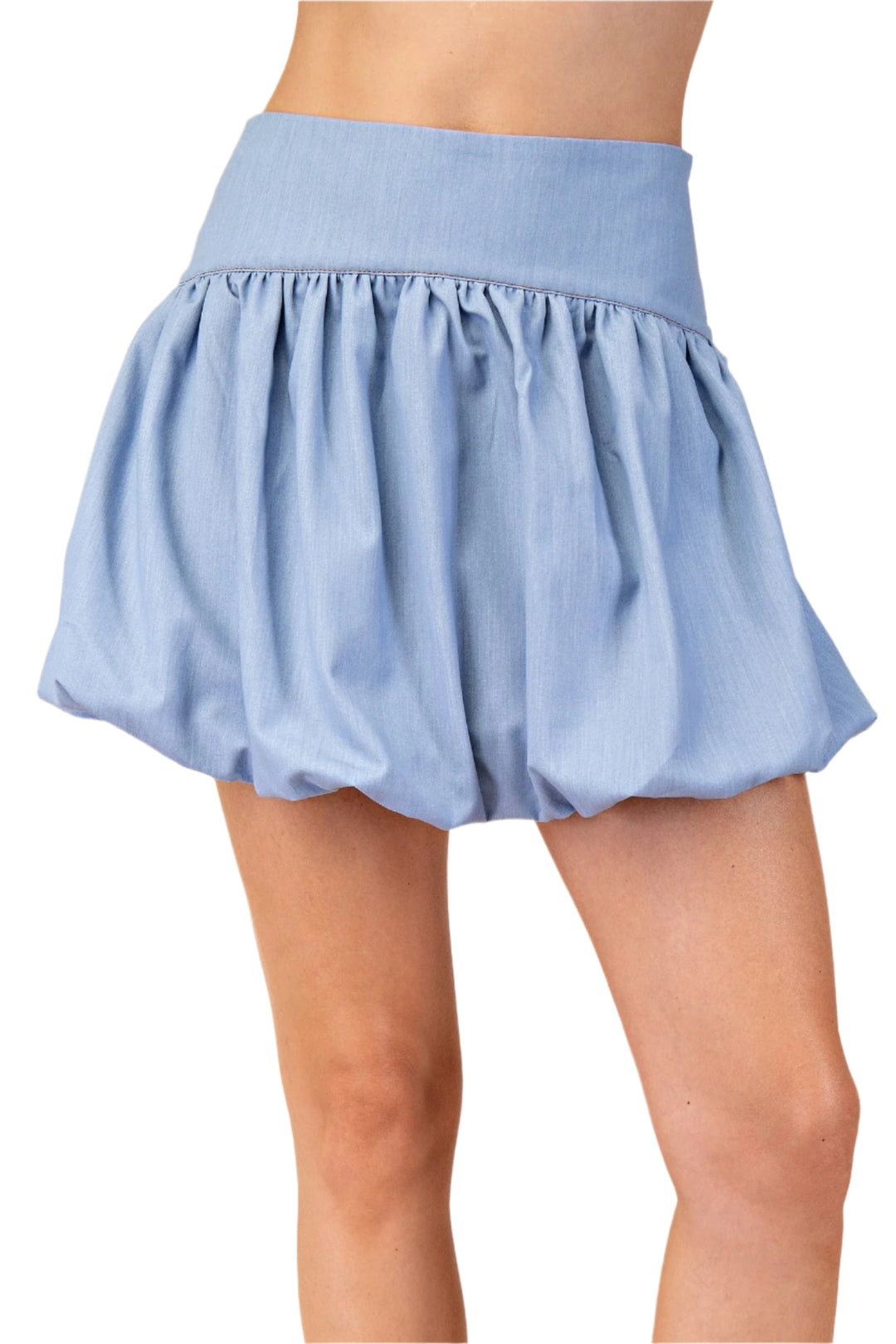 Balloon Skort
* Skort With A High Waist
* Balloon Hem 
* Side Hidden In-Seam Zip Closure