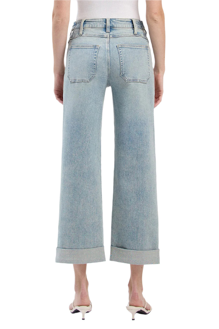 Commisioner Super High Rise Slim Wide Leg Jeans by Flying Monkey