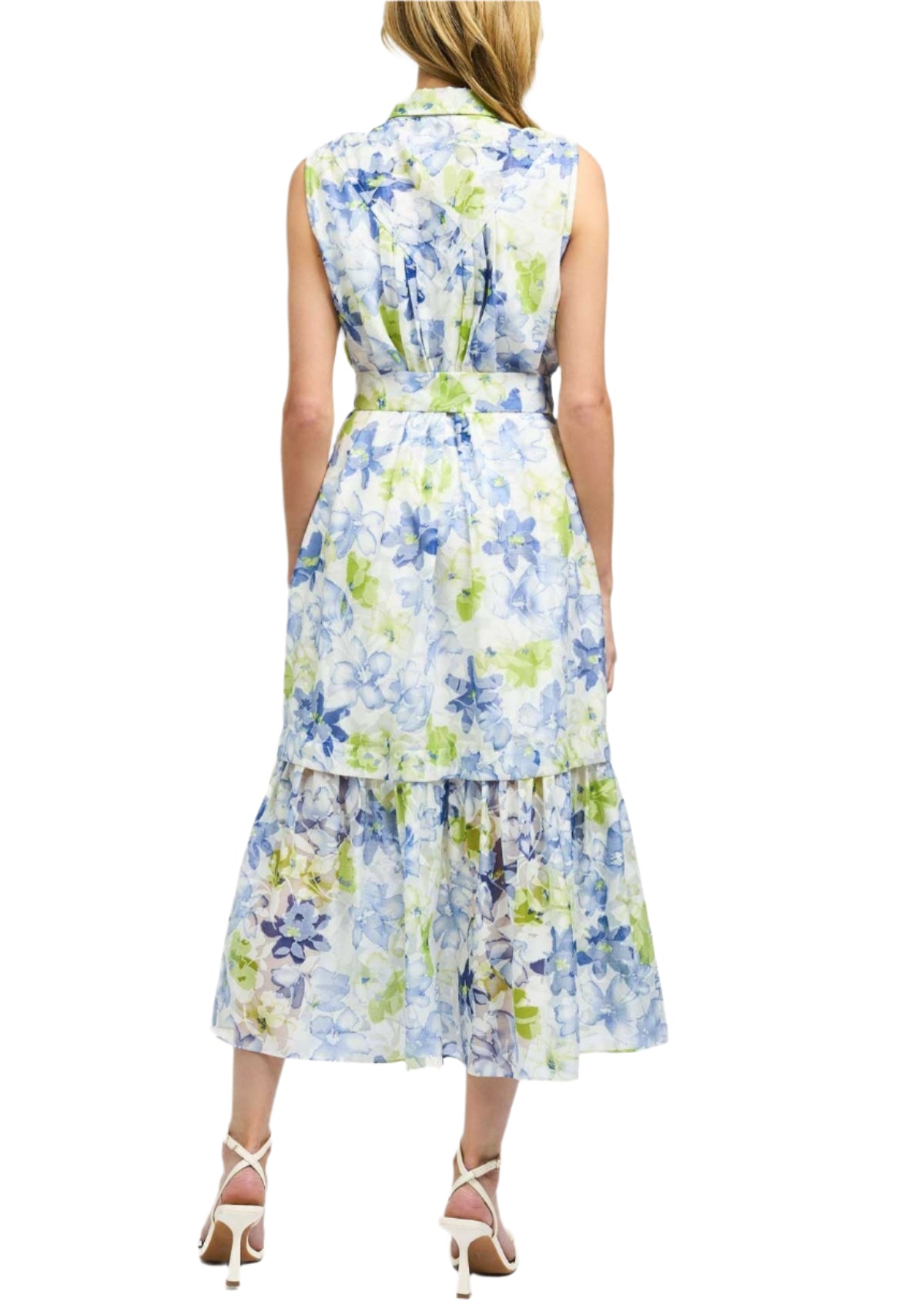 Gabby Floral Button Down Midi Dress