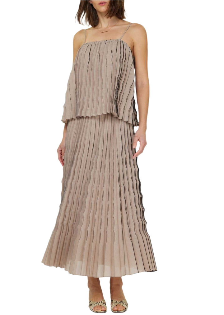 Cami Pleated Midi Skirt Set
