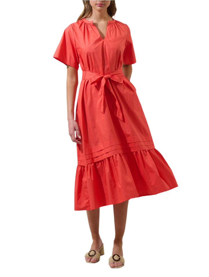 Reya Pleated Midi Dress