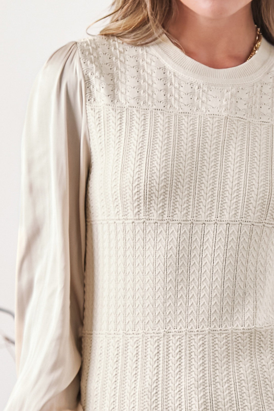 Mary Woven Long Sleeve Top