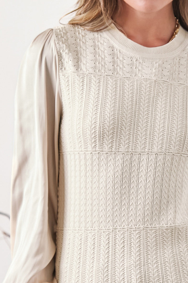 Mary Woven Long Sleeve Top