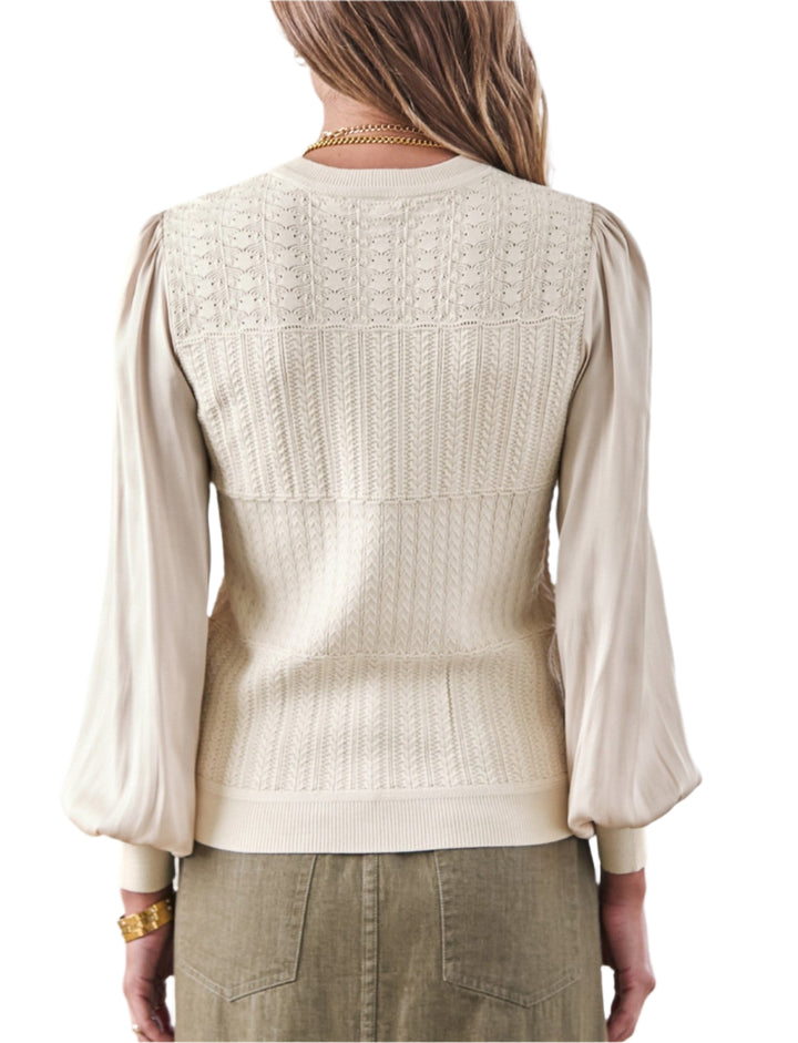 Mary Woven Long Sleeve Top