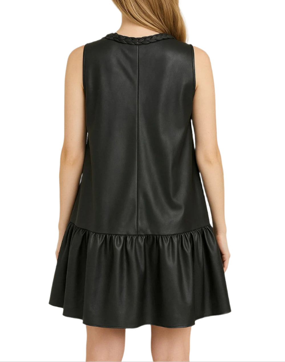 Step out in style with the Cheryl Faux Leather Suede Shift Dress in Camel. This playful blend of smooth faux leather and soft suede creates a chic contrast that’s sure to turn heads. Its relaxed shift silhouette offers comfort while keeping your look effortlessly cool.
