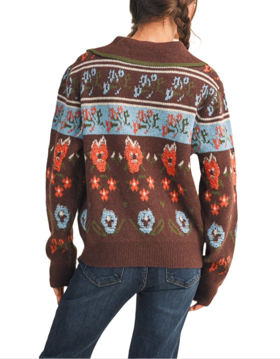 Elevate your cozy style with the Priscilla V Neck Sweater, featuring a charming collar that adds a dash of flair to your everyday look.