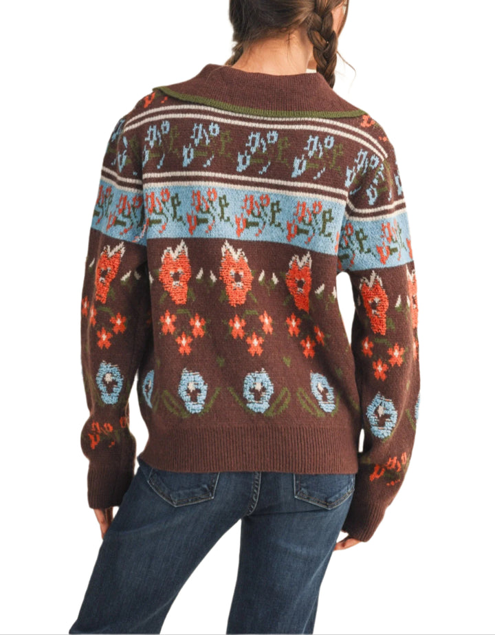 Elevate your cozy style with the Priscilla V Neck Sweater, featuring a charming collar that adds a dash of flair to your everyday look.