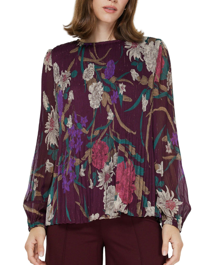 Grace Floral Print Pleated Blouse
