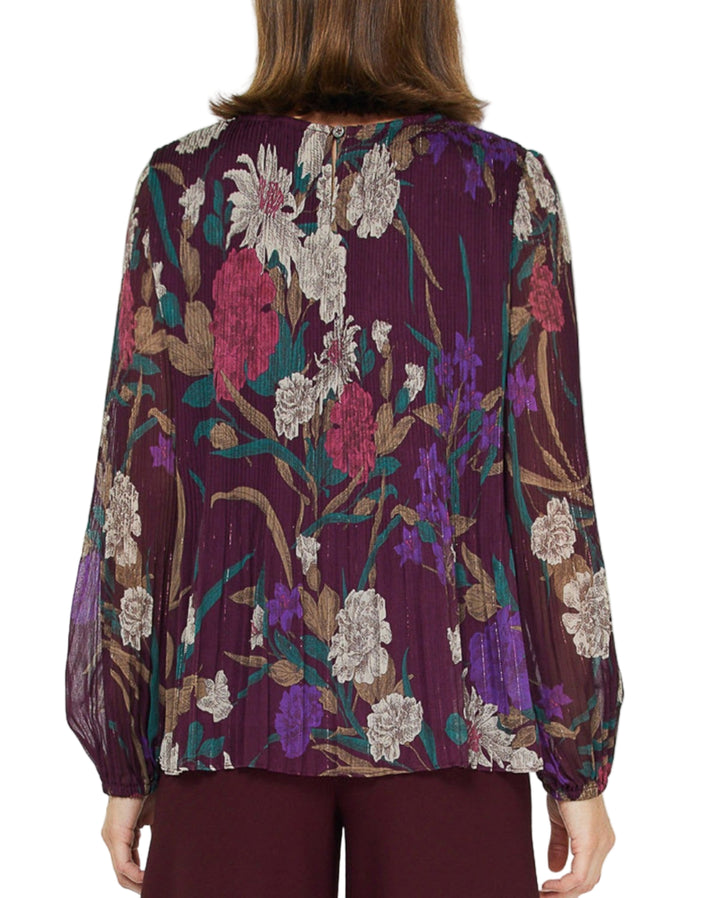 Grace Floral Print Pleated Blouse
