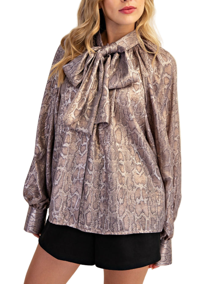 Stephanie Tie Neck Blouse