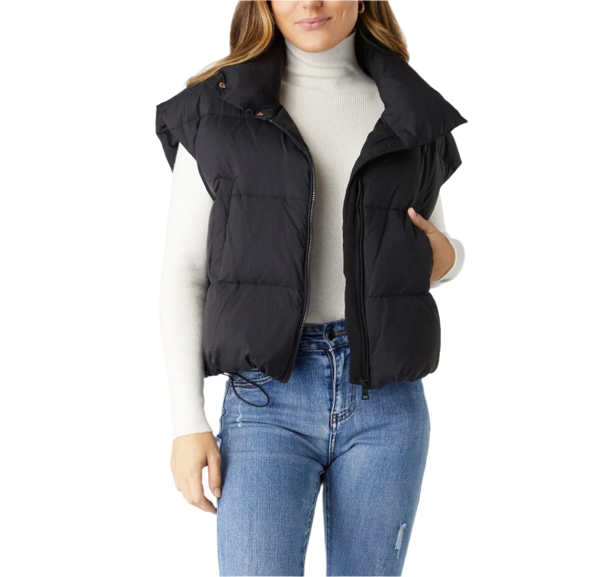 Jana Chunky Down Vest With Cinched Bottom