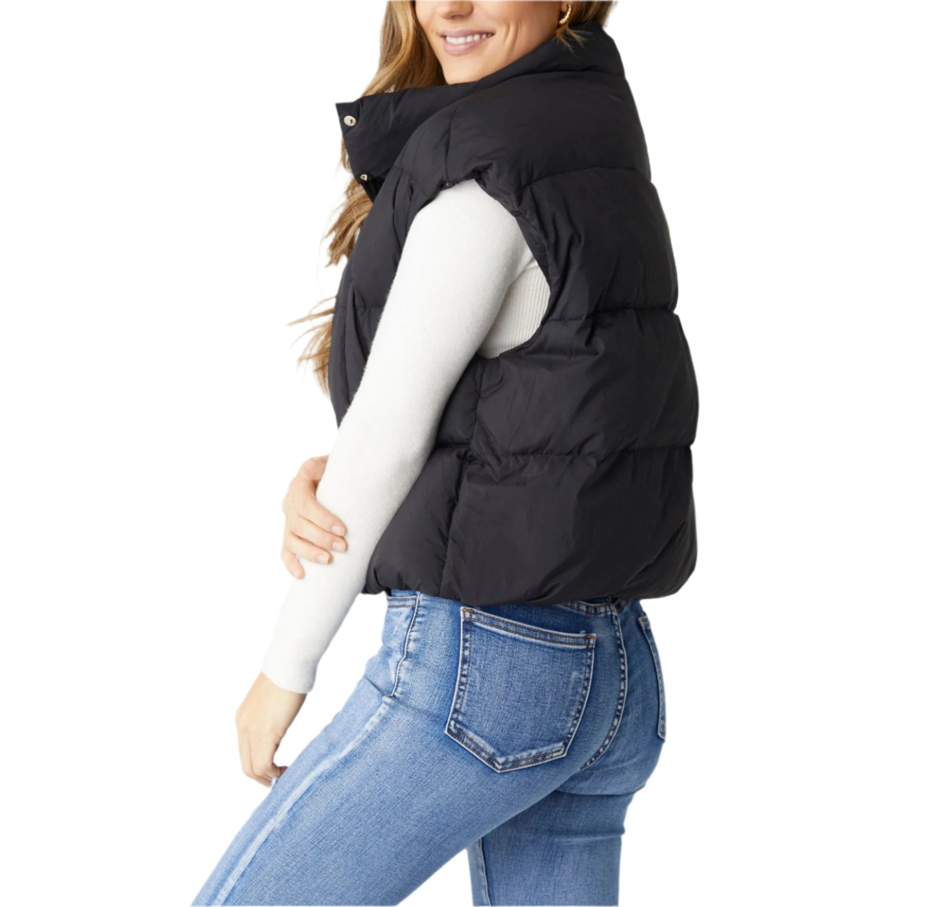 Jana Chunky Down Vest With Cinched Bottom
