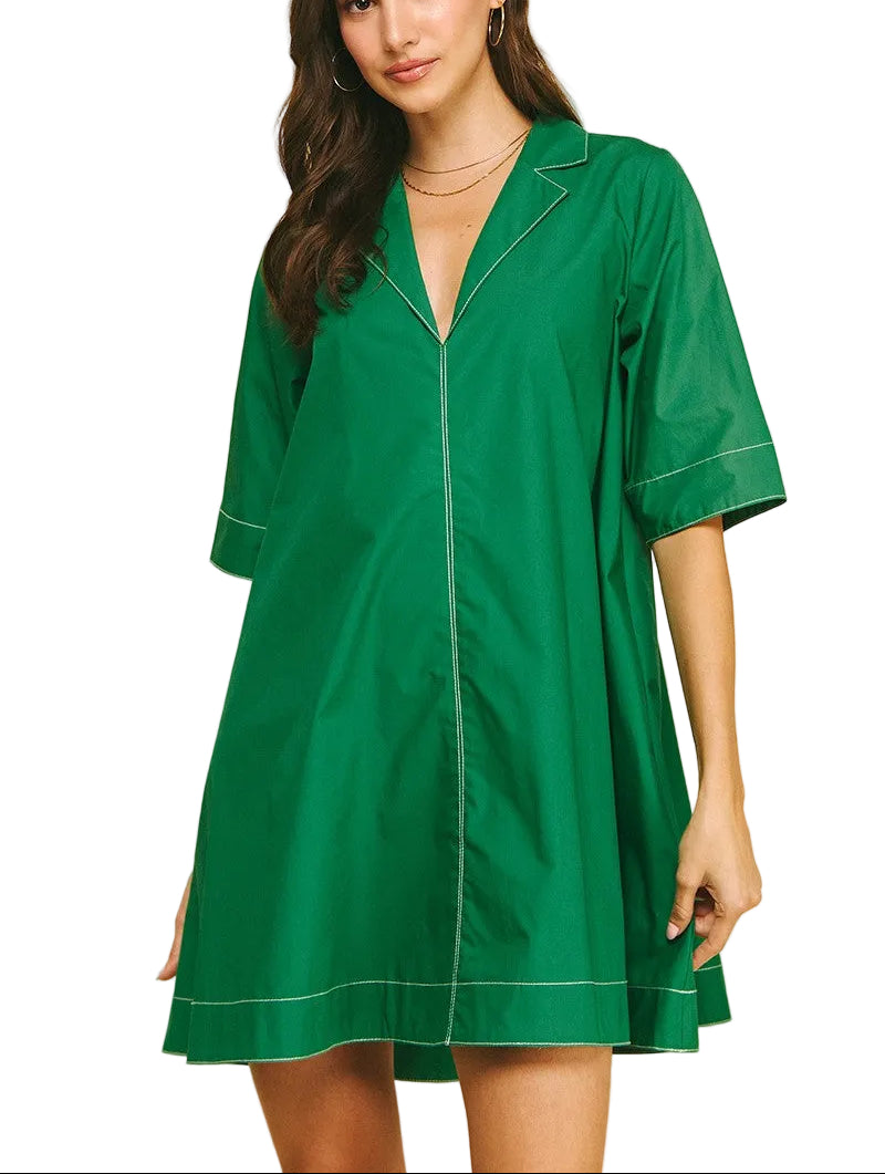 Effortlessly chic and undeniably fun, the Jessica V-Neck Mini Dress is your go-to piece for turning heads. The flattering v-neckline elongates your silhouette while the mini length keeps things flirty and modern. Perfect for date nights, casual outings, or whenever you want to feel confident and fabulous. Slip it on with your favorite sneakers or heels—this versatile dress does it all with style and sass.