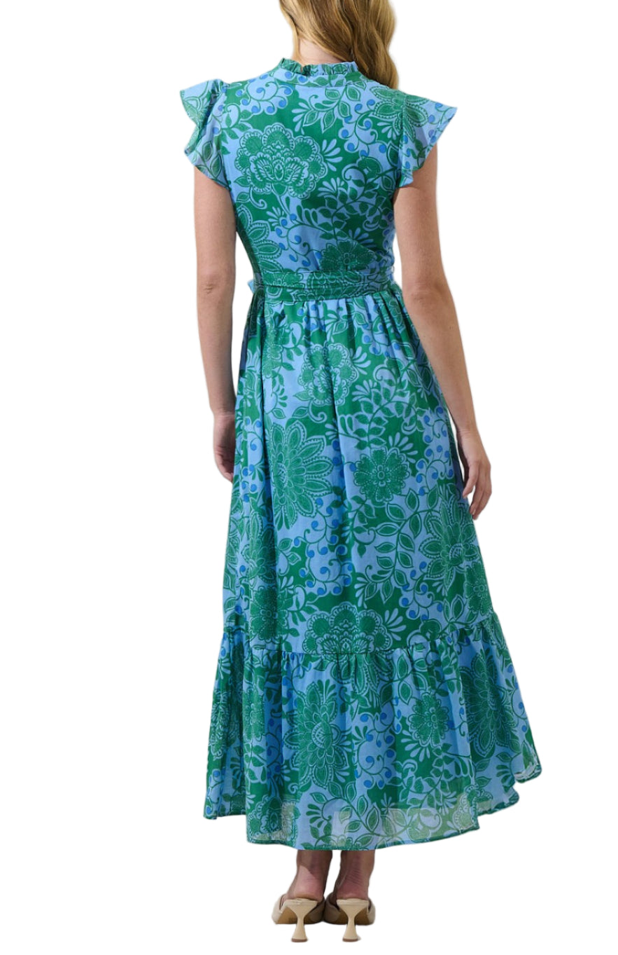 Tressa Floral Riah Button Down Maxi Dress
