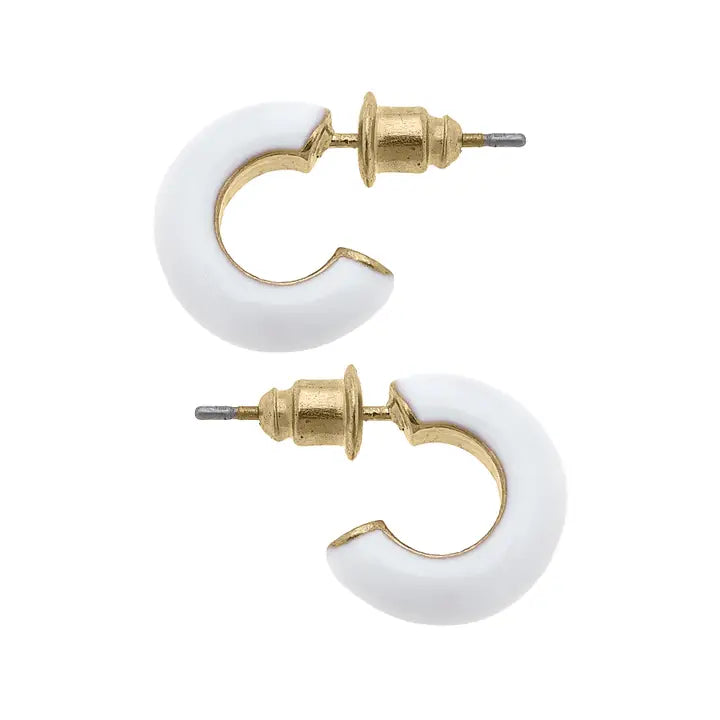 Kelley Coated Enamel Hoop Earrings