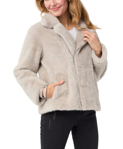 Josephine Faux Fur Moto Jacket