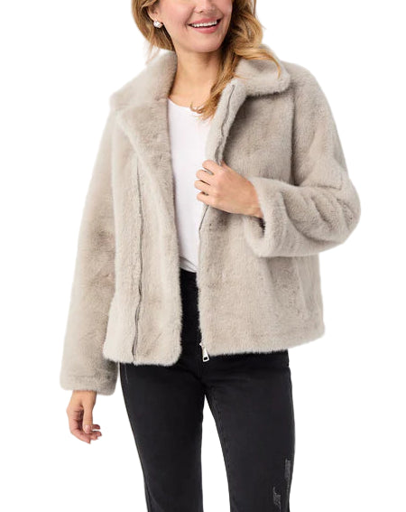 Josephine Faux Fur Moto Jacket