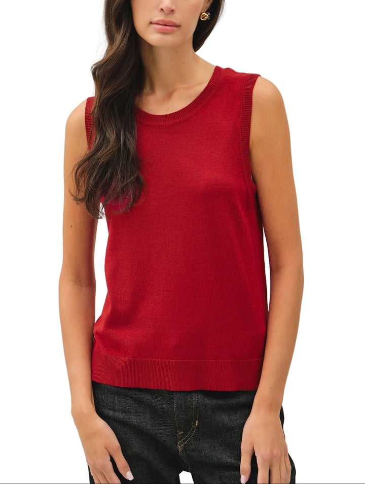 The Francis Sleeveless Sweater offers effortless layering versatility with its classic crew neck design. Perfect for transitional seasons, this piece works beautifully over collared shirts, tees, or on its own. The sleeveless silhouette provides freedom of movement while maintaining a polished, put-together look. Ideal for both casual and professional settings, it&