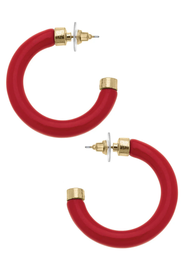 Hillary Resin Hollow Hoop Earrings