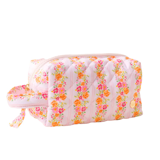 Essentials Quilted Cosmetic Pouch