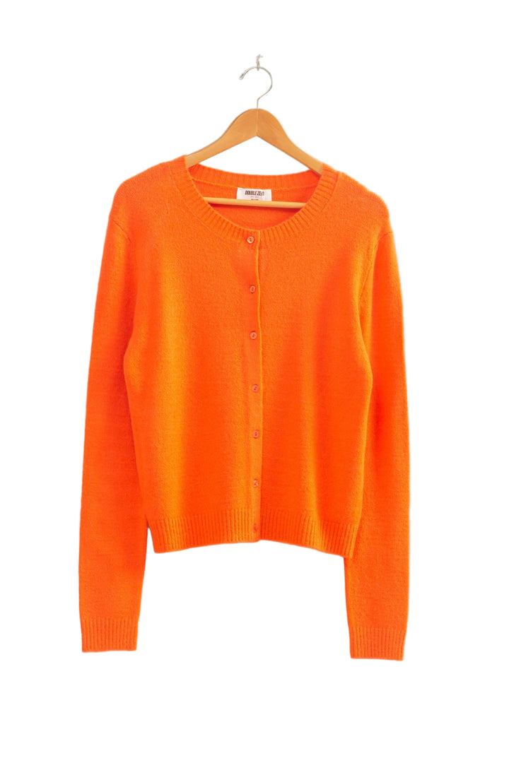 Crew Neck Buttoned Cardigan