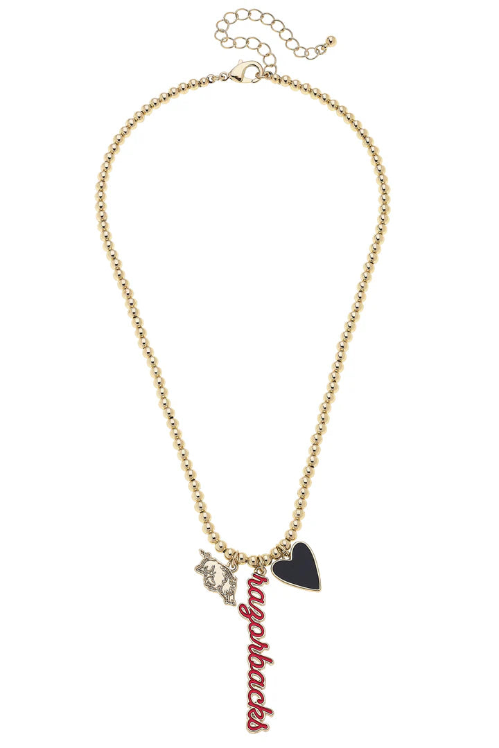 Collegiate Ball Bead Charm Necklace