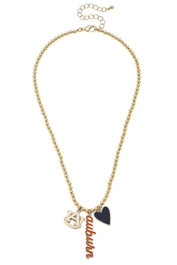 Collegiate Ball Bead Charm Necklace