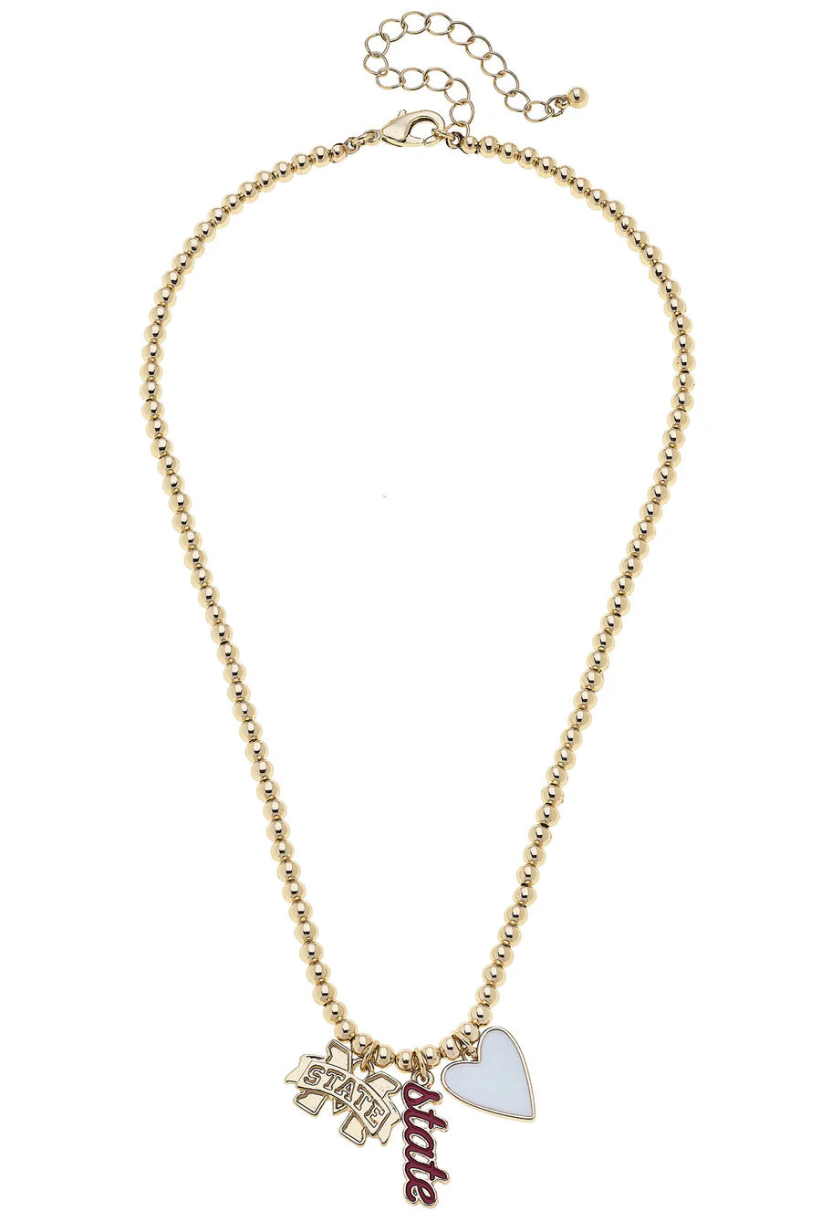 Collegiate Ball Bead Charm Necklace