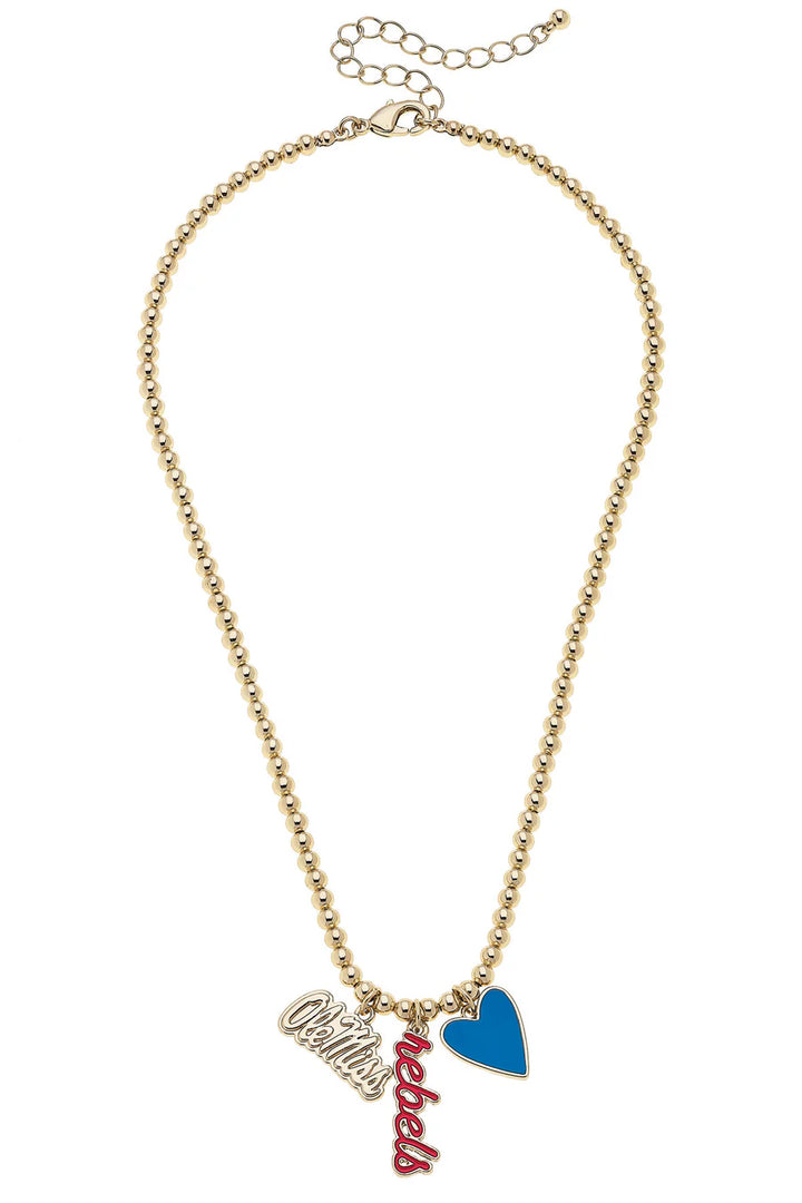Collegiate Ball Bead Charm Necklace