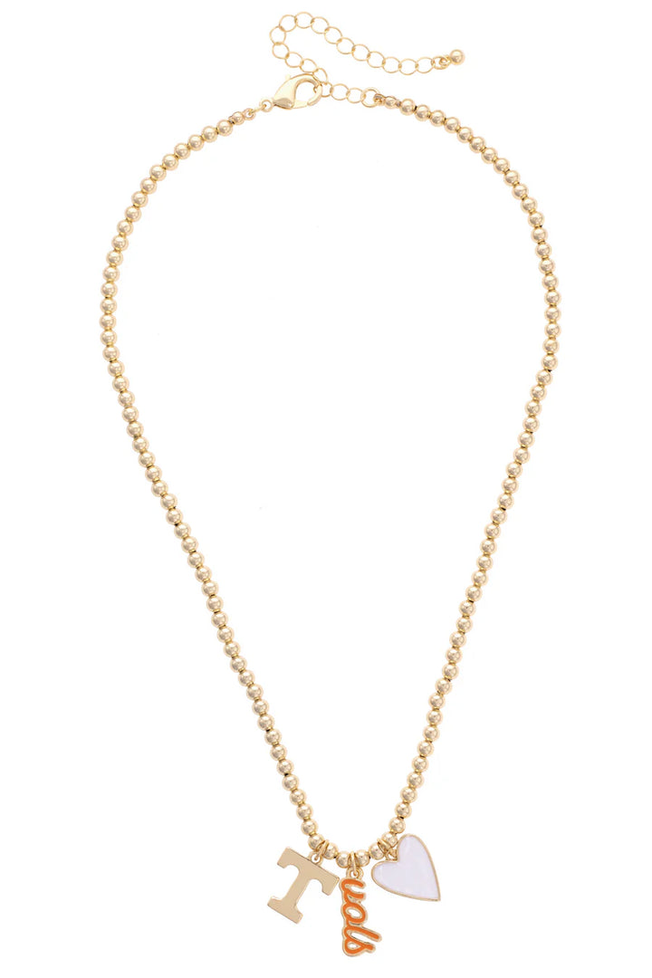 Collegiate Ball Bead Charm Necklace