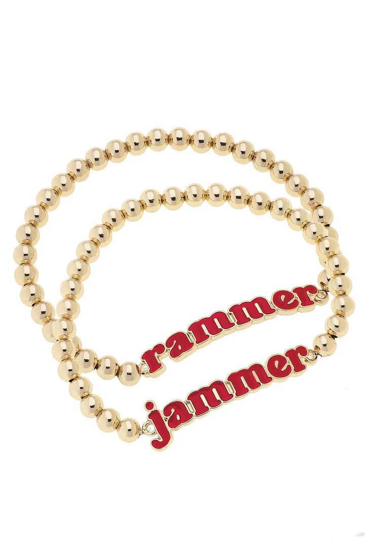 Collegiate Ball Bead Bracelet Set
