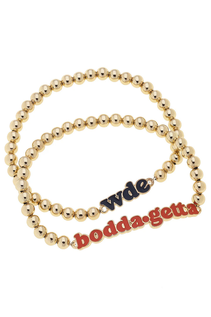Collegiate Ball Bead Bracelet Set