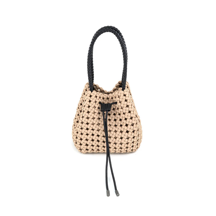 Woven bag 

Measures 7 x 6.5 x 5.5 inches 