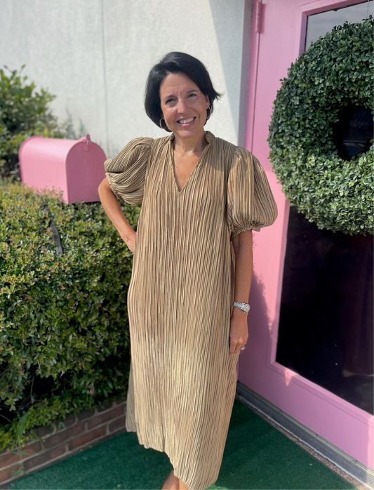 Hampton Dress in Lark Crinkle by Emily McCarthy