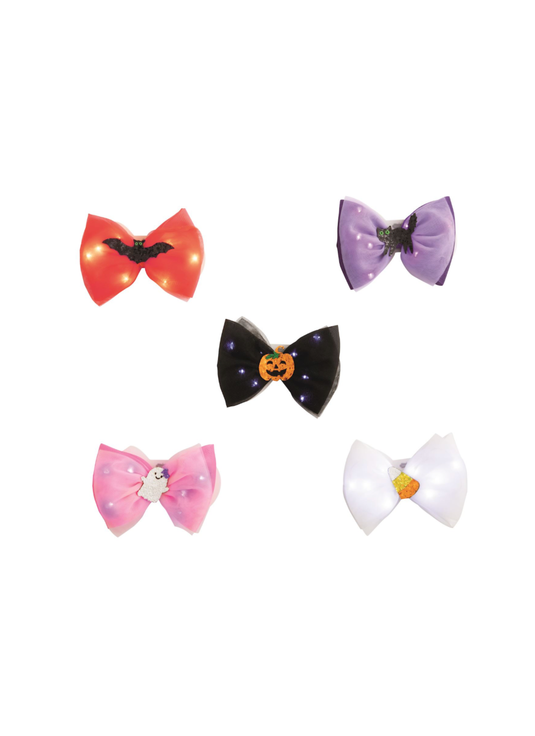 Halloween Light-Up Hair Bows