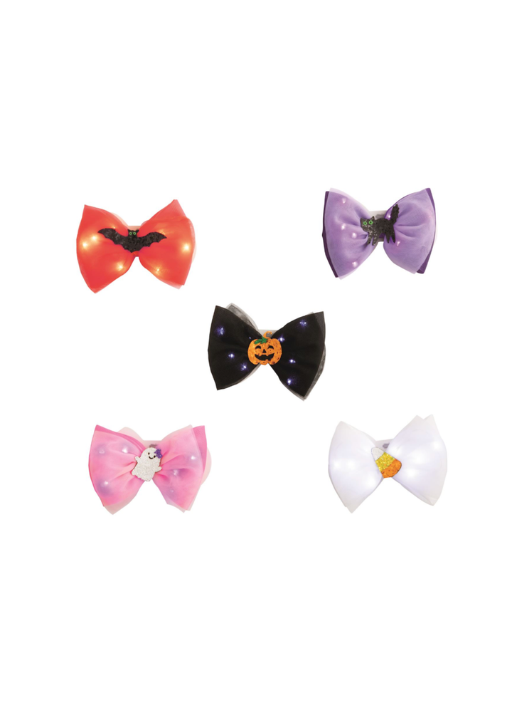 Halloween Light-Up Hair Bows